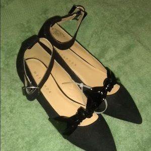 Black strap shoes